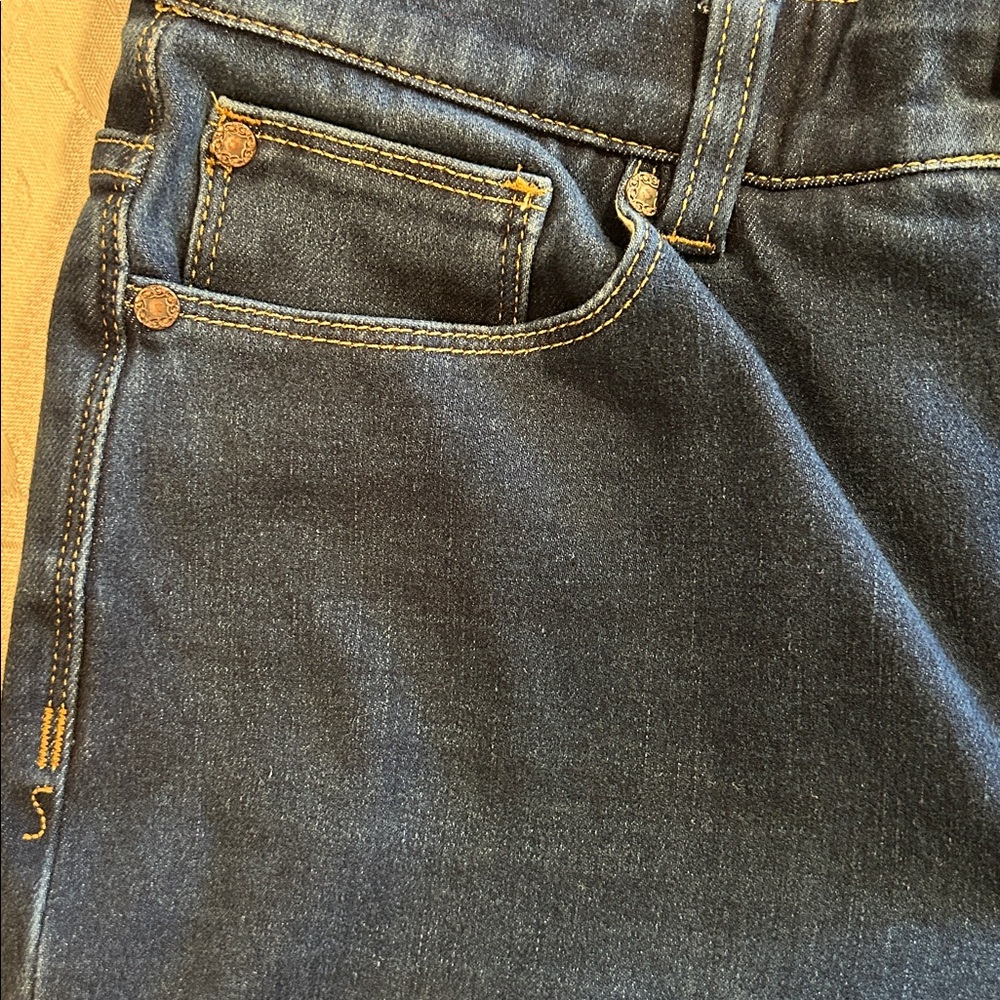 Soft Surroundings women’s straight leg stretch, dark soft denim jeans Size SP. - Picture 10 of 13